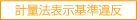 計量法表示基準違反